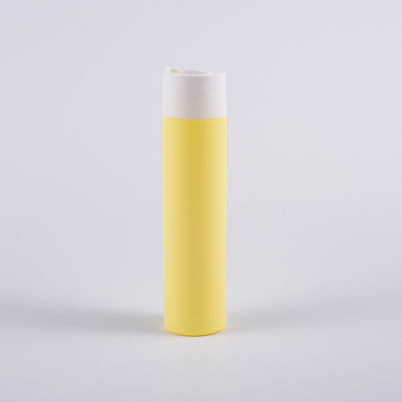 Garrafa de limpeza redonda da forma redonda 250ml do toque macio da cor múltipla com tampão do disco