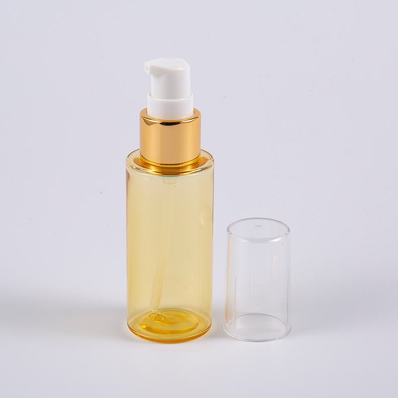 Garrafa grossa da loção da parede da forma redonda semi-transparente 50ml PETG da cor com bomba Garrafa grossa da loção da parede da forma redonda semi-transparente 50ml PETG da cor com bomba