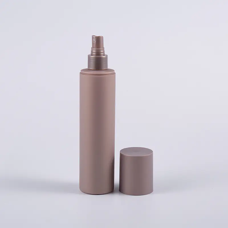 Garrafa de limpeza da forma redonda 250ml do toque macio múltiplo da cor com bomba plástica Garrafa de limpeza da forma redonda 250ml do toque macio múltiplo da cor com bomba plástica