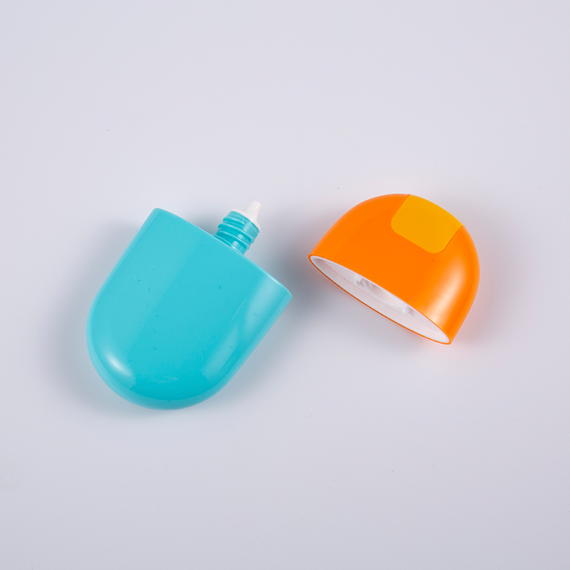 Frasco de protetor solar multicamadas EVOH de cor azul sólida 30ml 50ml com tampa de rosca Frasco de protetor solar multicamadas EVOH de cor azul sólida 30ml 50ml com tampa de rosca