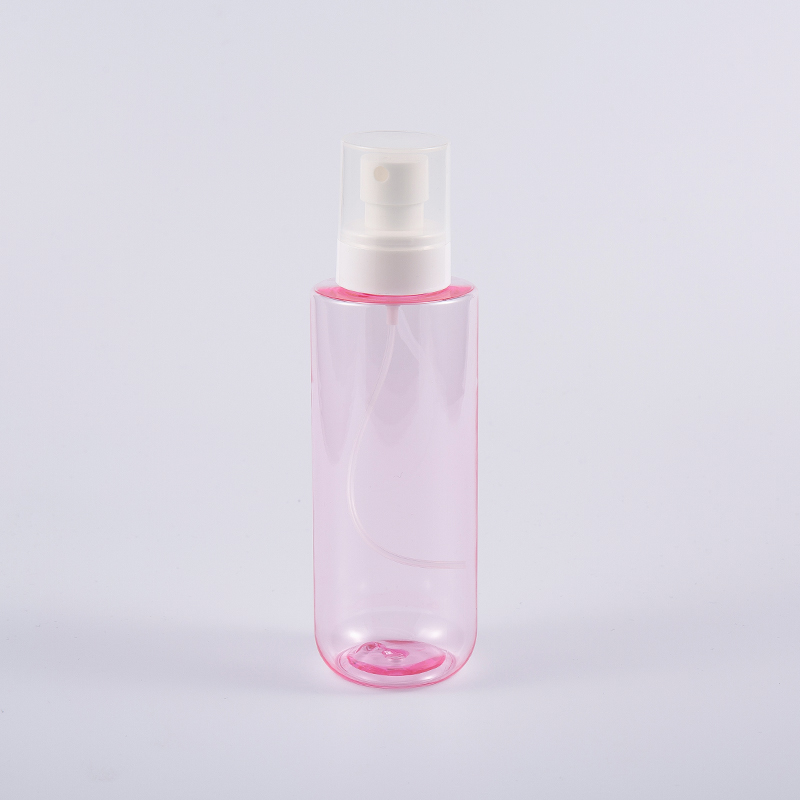 Frascos de toner facial de cor rosa transparente de 300ml