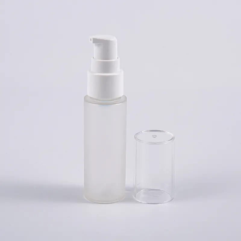 Vária garrafa da loção da forma redonda 30ml PETG das cores com uso de viagem da bomba Vária garrafa da loção da forma redonda 30ml PETG das cores com uso de viagem da bomba
