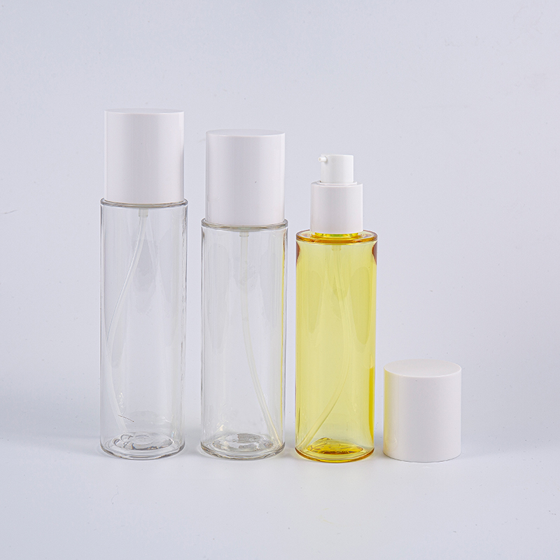 Garrafa redonda da bomba da loção de Petg da forma dos cuidados pessoais 130ml 170ml 200ml