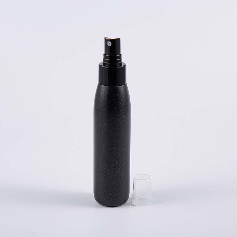 Frasco PE de 100ml e 250ml - Preto com dispensador de plástico com acabamento pérola Frasco PE de 100ml e 250ml - Preto com dispensador de plástico com acabamento pérola