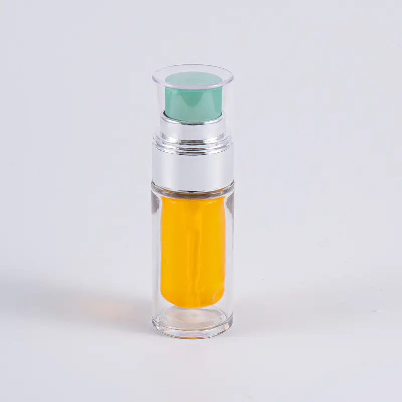 Garrafa PETG transparente com saco interno composto multicamadas 30ml 50ml Garrafa a vácuo com bomba Garrafa PETG transparente com saco interno composto multicamadas 30ml 50ml Garrafa a vácuo com bomba