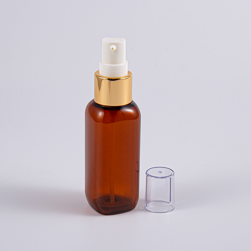 Garrafa de formato quadrado Petg de 50ml para uso em viagem com bomba