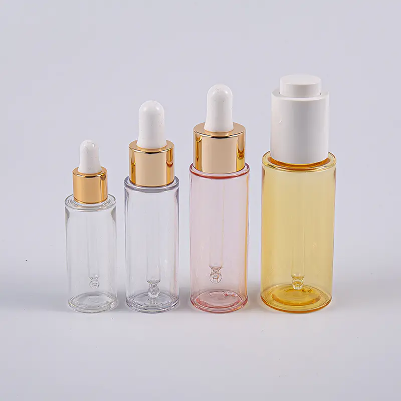 Garrafa de loção PETG fina para uso em viagem 10ml 20ml 30ml 50ml com bomba