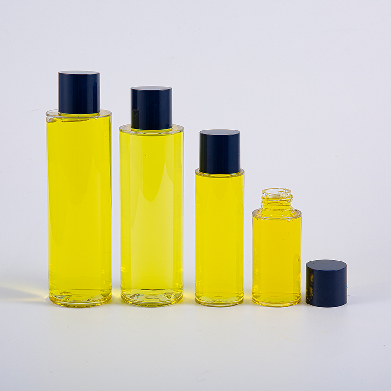 Garrafa redonda da loção de 50ml 100ml 120ml 130ml 170ml 200ml PETG com tampa de rosca redonda e inserções pequenas